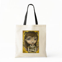 Bernie - the honey bee girl canvas bags