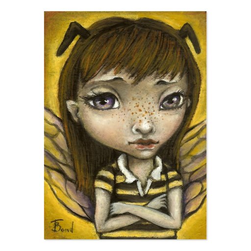 Bernie - the honey bee girl business card templates (front side)