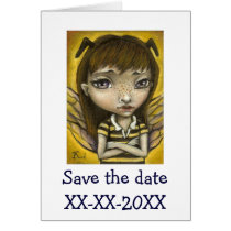 Bernie - the honey bee girl greeting card