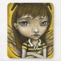 Bernie - the honey bee girl mouse pad