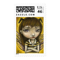 Bernie - the honey bee girl postage stamps