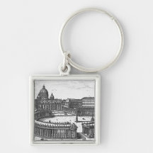 Bernini's original plan for St. Peter's Square Keychain