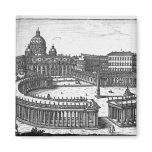 Bernini's original plan for St. Peter's Square Fridge Magnet