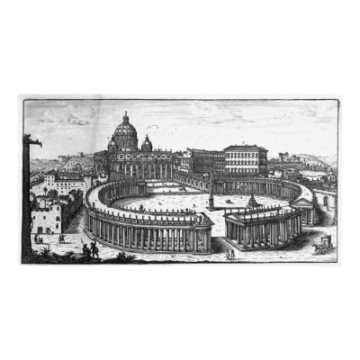 Bernini's original plan for St. Peter's Square by bridgemanart