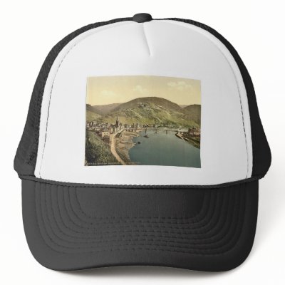 Bernkastel (i.e., Bernkastel-Kues) and Burg Landsh Trucker Hat by photochrom