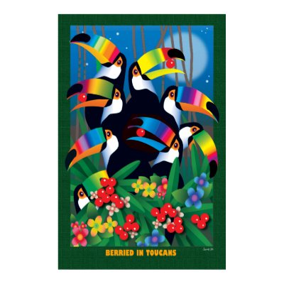 BERRIED IN TOUCANS POSTER by voliman