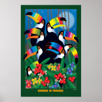 BERRIED IN TOUCANS POSTER