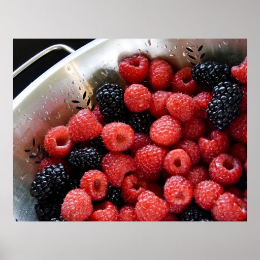 Berries in Colander 03 Poster