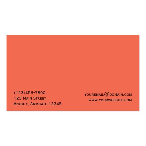 Berry and Papaya Damask Business Card (back side)