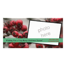berry christmas photo card