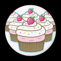 berry cupcake magnet