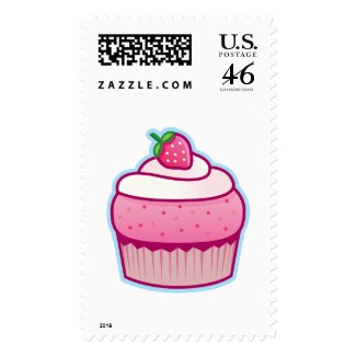 berry cupcake stamp