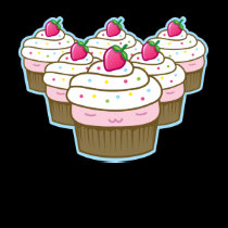 berry cupcake pyramid t-shirts