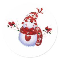 Berry Cute Snowman stickers