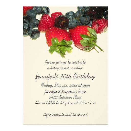 Berry Delight Birthday Invitation