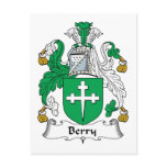Berry Family Crest Post Cards