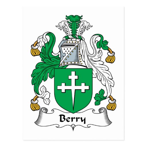 Berry Family Crest Postcard Zazzle