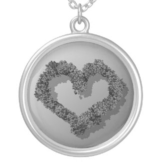 Berry Heart Love Necklace (black and white) necklace