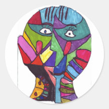 Berry Leon-Katie D Round Sticker