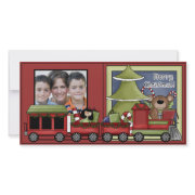 Berry Merry Christmas Holiday Photo Card Template photocard