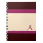 Berry Pink Mended Hearts Coffee Notebook Journal notebooks