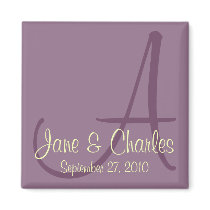 Berry & Vanilla Monogram • Save the Date Magnet