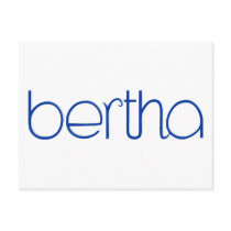 Bertha blue Postcard