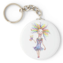 Bertha the Birthday Broad keychain keychains