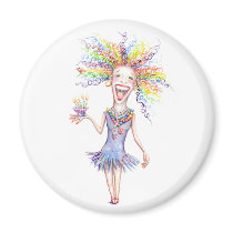 Bertha the Birthday Broad Magnet magnets