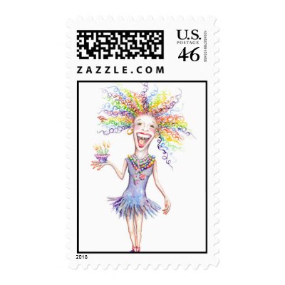 Bertha the Birthday Broad Stamps! by Beautiful_Things