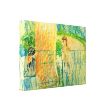 Berthe Morisot - caza de la mariposa Impresion En Lona