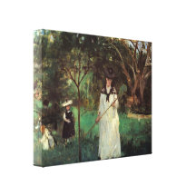 Berthe Morisot - caza de la mariposa Impresión En Lona