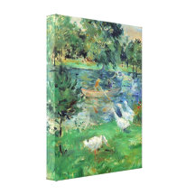 Berthe Morisot - chicas en un barco con los gansos Impresion De Lienzo