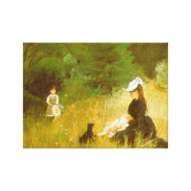Berthe Morisot - en la hierba Lona Envuelta Para Galerias