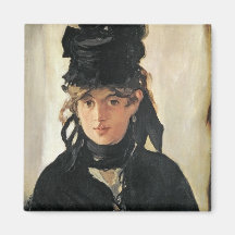 Berthe Morisot with a Bouquet of Violets, 1872 Magnets