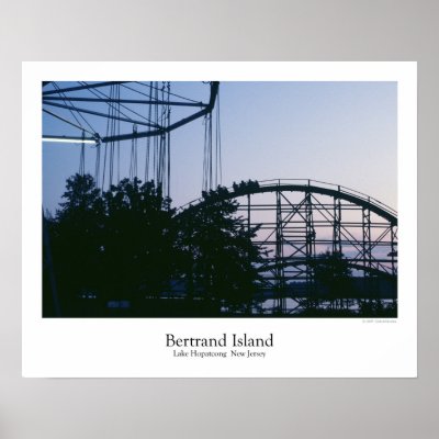 Bertrand Island Amusement Park Poster by circleMstudios
