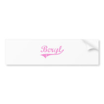 Beryl Classic Style Name Bumper Sticker