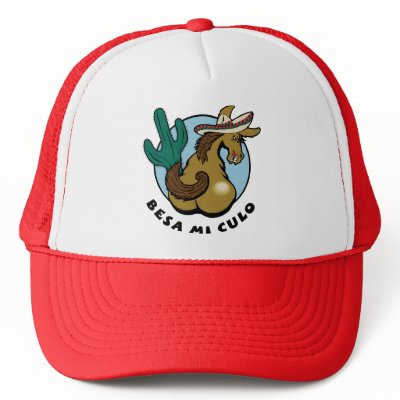 Besa Mi Culo Trucker Hats by Funny_Mexican_TShirt