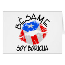 Besame Soy Boricua Kiss Me I'm Puerto Rican Greeting Card