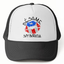 Besame Soy Boricua Kiss Me I'm Puerto Rican Trucker Hats