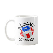 Besame Soy Boricua Kiss Me I'm Puerto Rican Mugs