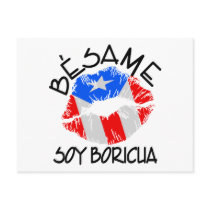 Besame Soy Boricua Kiss Me I'm Puerto Rican Postcard