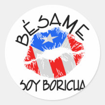 Besame Soy Boricua Kiss Me I'm Puerto Rican Stickers