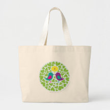 BESAR PÁJAROS BOLSA LIENZO
