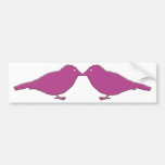Besar pájaros rosados pegatina de parachoque