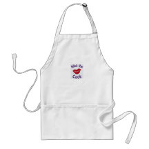 Bese el delantal del cocinero