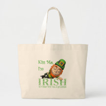 Béseme que soy irlandés bolsas de mano