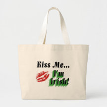 Béseme que soy irlandés bolsas de mano