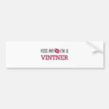 Béseme que soy VINTNER Etiqueta De Parachoque