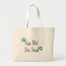 ¡Béseme! Soy irlandés Bolsa De Mano